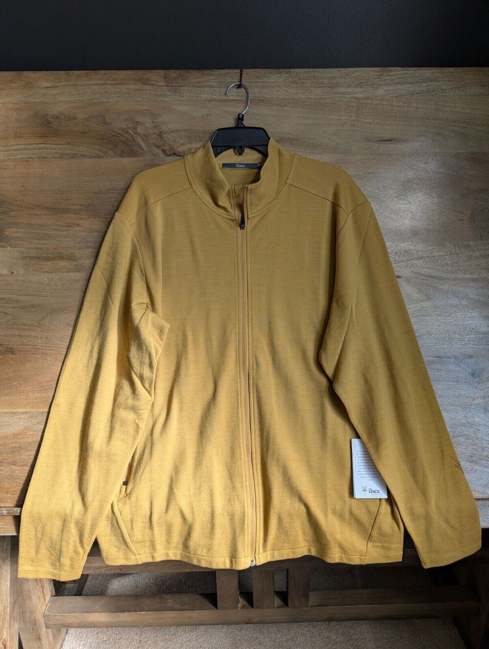 Ibex Lightweight Jacket Mens XL Harvest Wool Melange Sh Long Sleeve Full Zip